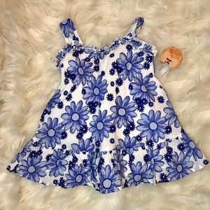 12 month blue flower dress
